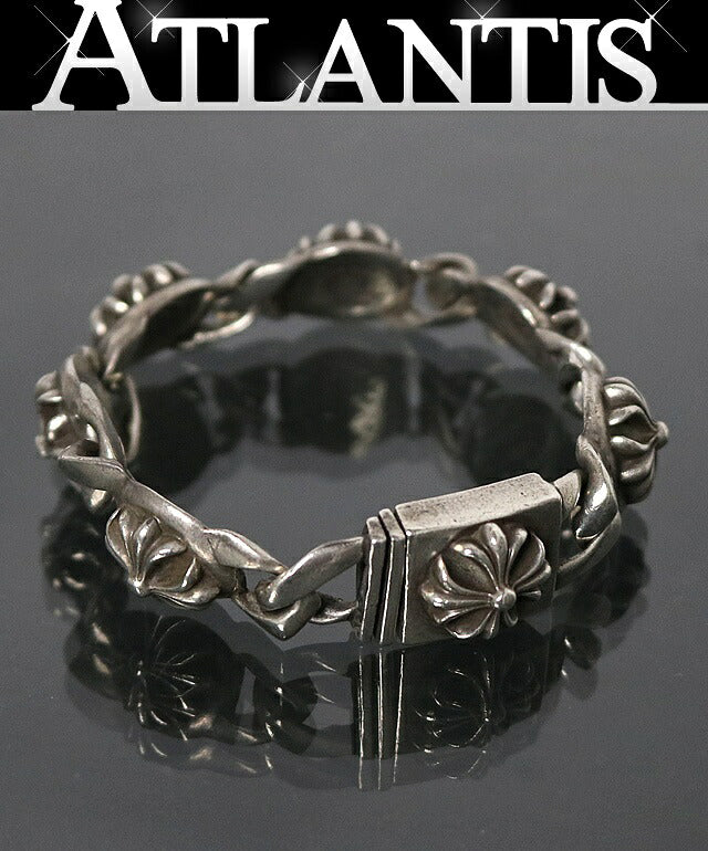 CHROME HEARTS Old Cross Link 6 Bracelet SV925 Size ONE SIZE