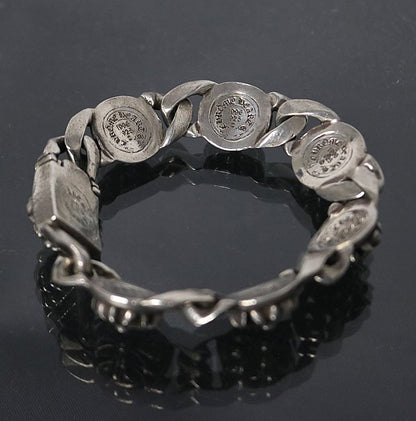 CHROME HEARTS Old Cross Link 6 Bracelet SV925 Size ONE SIZE