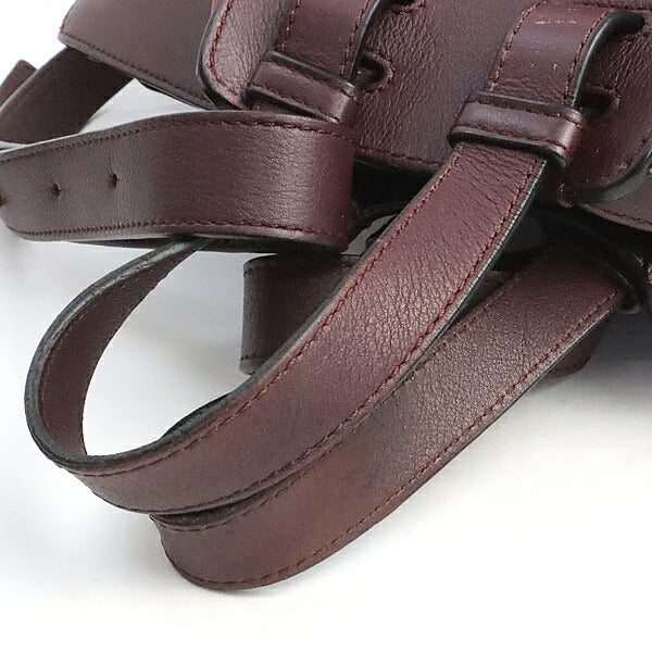 LOEWE Hammock Small Red Bordeaux Leather Bag Size ONE SIZE