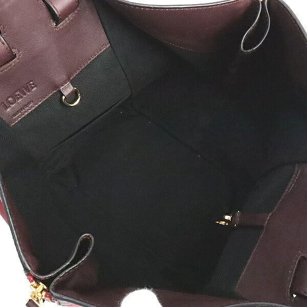 LOEWE Hammock Small Red Bordeaux Leather Bag Size ONE SIZE