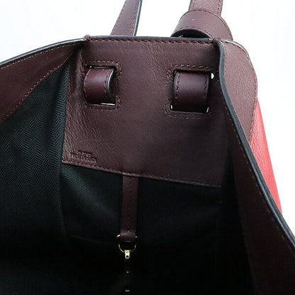 LOEWE Hammock Small Red Bordeaux Leather Bag Size ONE SIZE