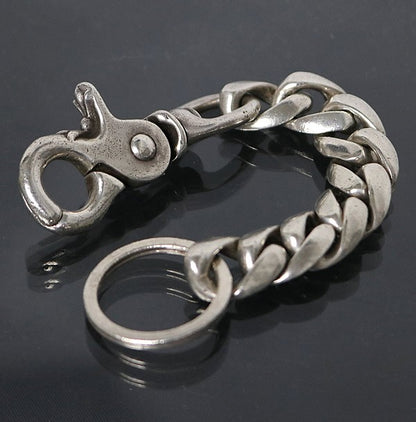 CHROME HEARTS Classic Long Silver Keychain Wallet Size ONE SIZE