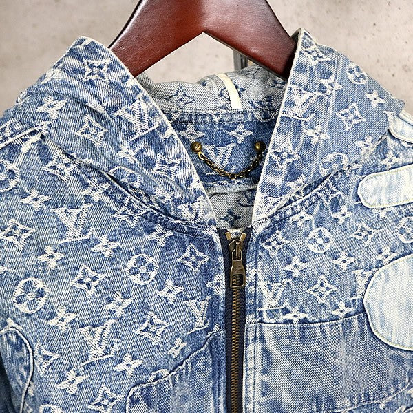 Louis Vuitton NIGO Monogram Patchwork Jacket Blue Size 46