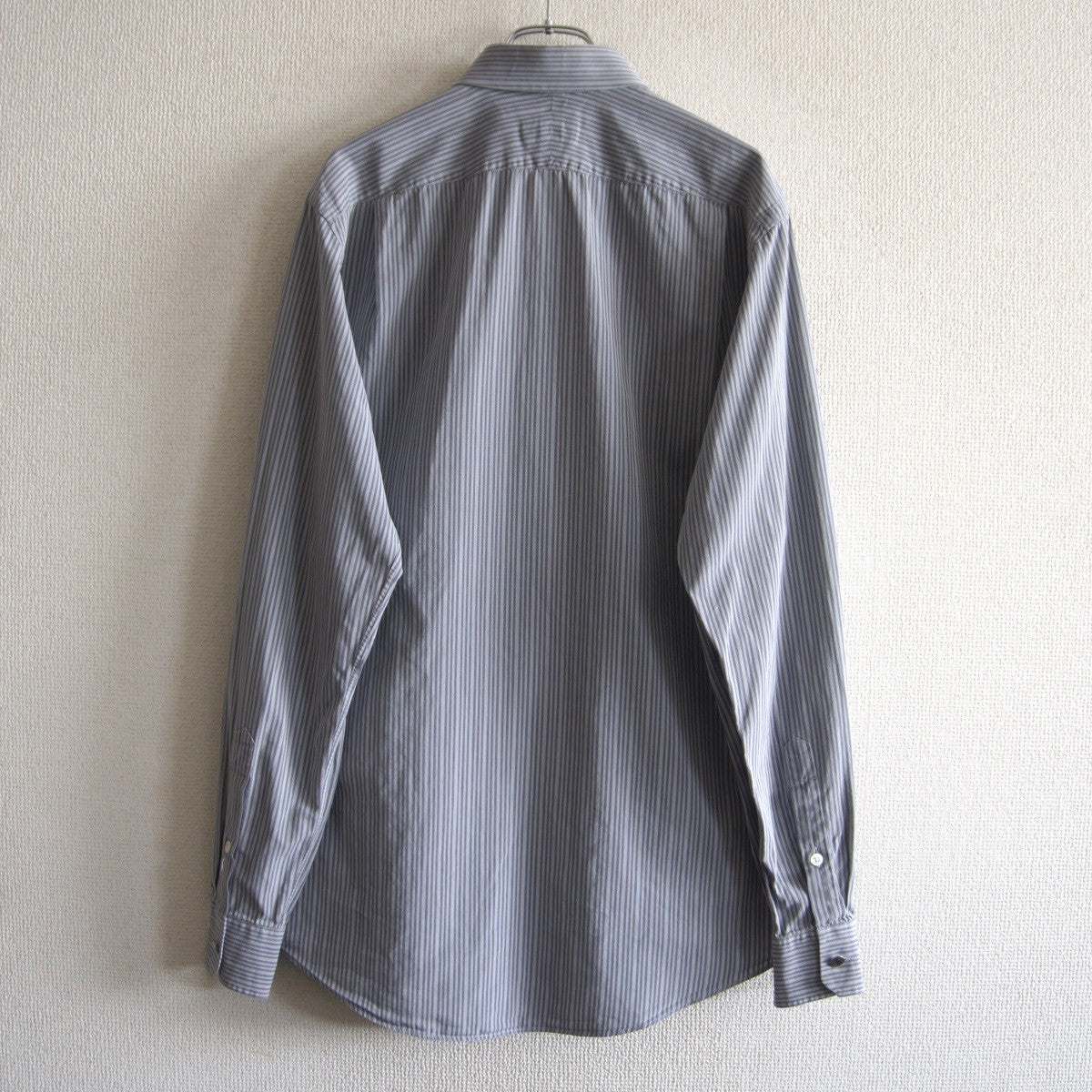 HERMES Sellier Button Cotton Stripe Shirt France Size XXL