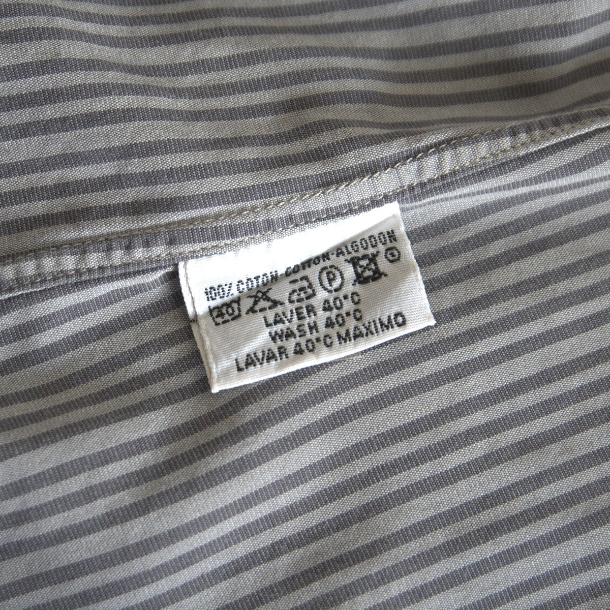 HERMES Sellier Button Cotton Stripe Shirt France Size XXL