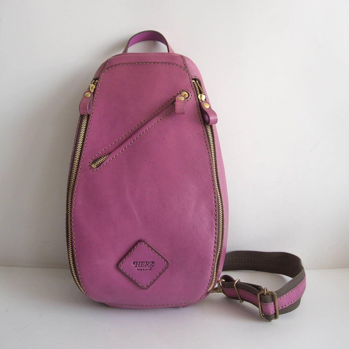 HERZ Triple zip body bag Purple
