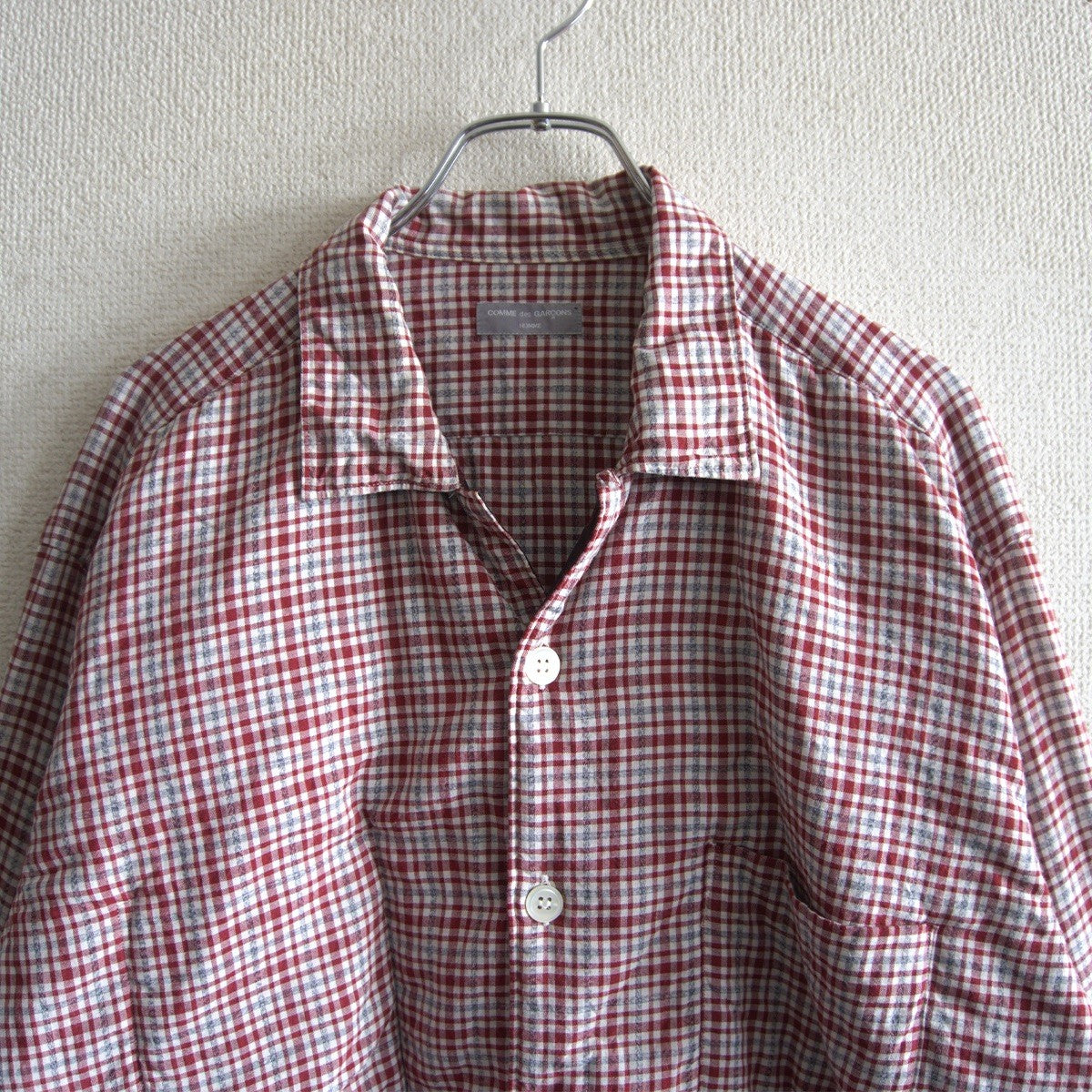 Comme des Garcons 90S Plaid Camp Shirt Size XL