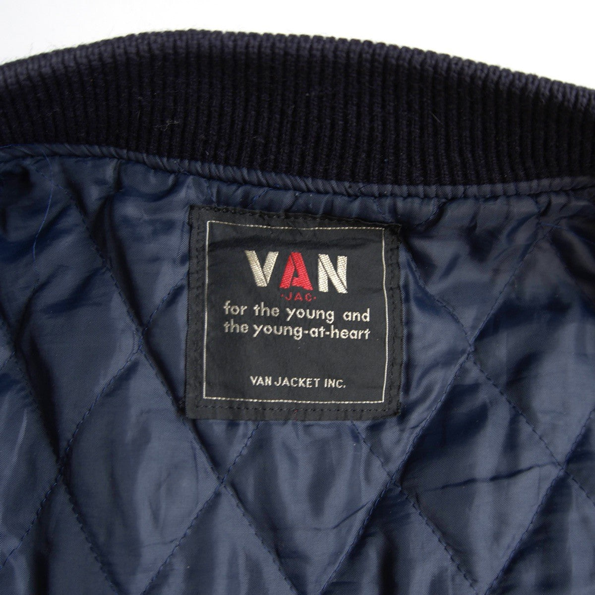 VAN JAC Leather-sleeved varsity jacket Size LL