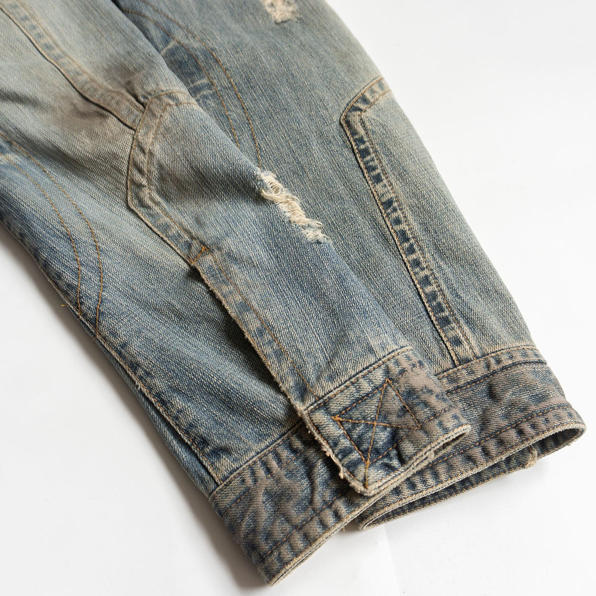 Dolce & Gabbana 50 Distressed Denim Biker Jacket Size 50