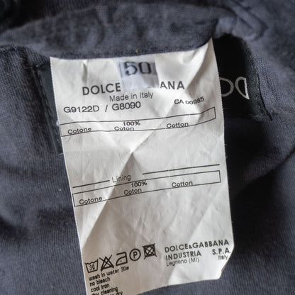 Dolce & Gabbana 50 Distressed Denim Biker Jacket Size 50