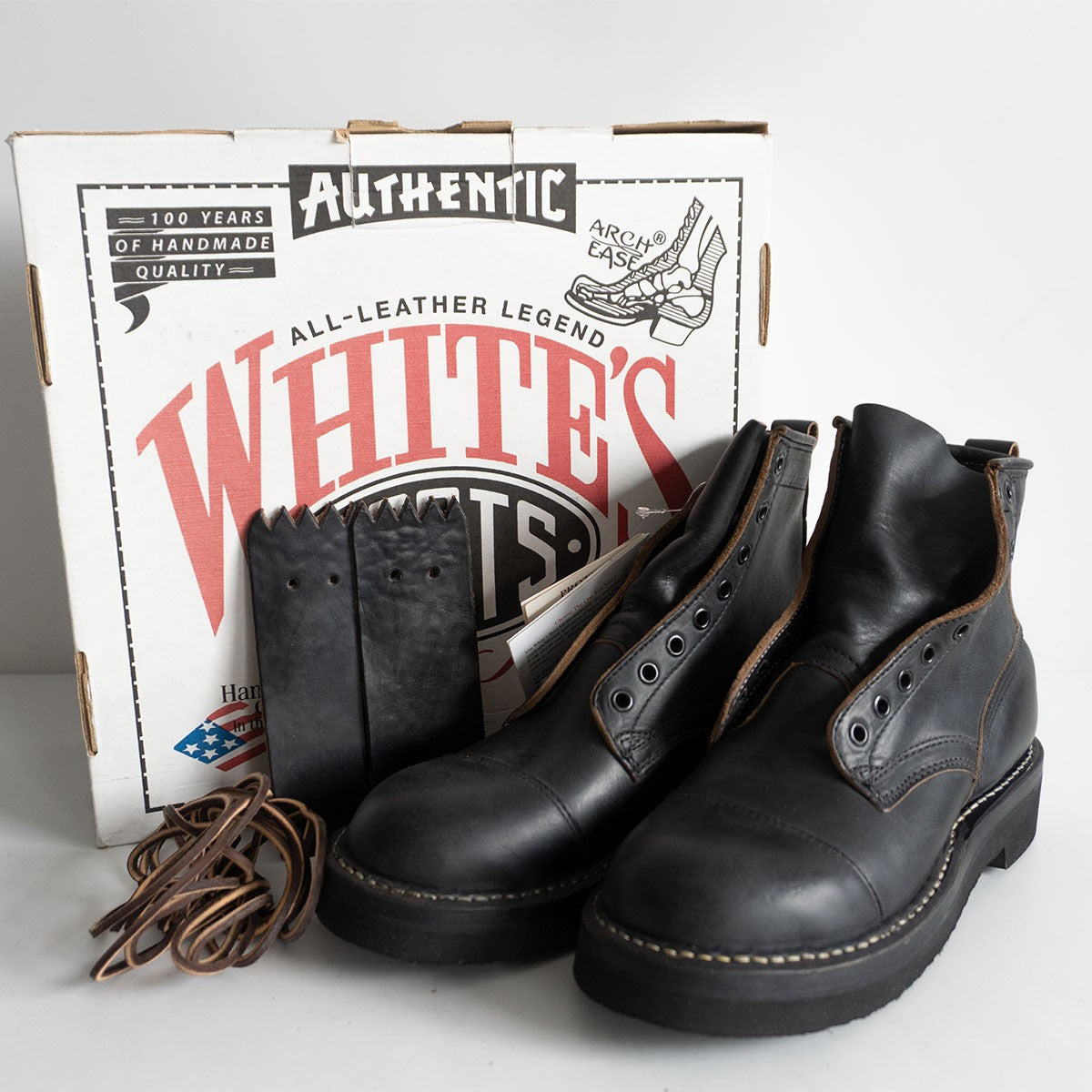 White's Boots NORTH WEST CROME EXCEL Boots Black Size 7