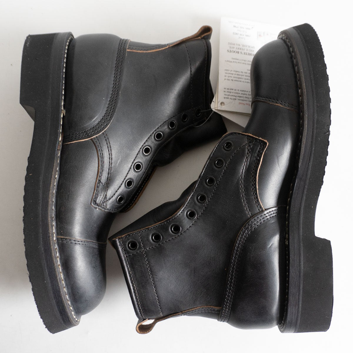 White's Boots NORTH WEST CROME EXCEL Boots Black Size 7