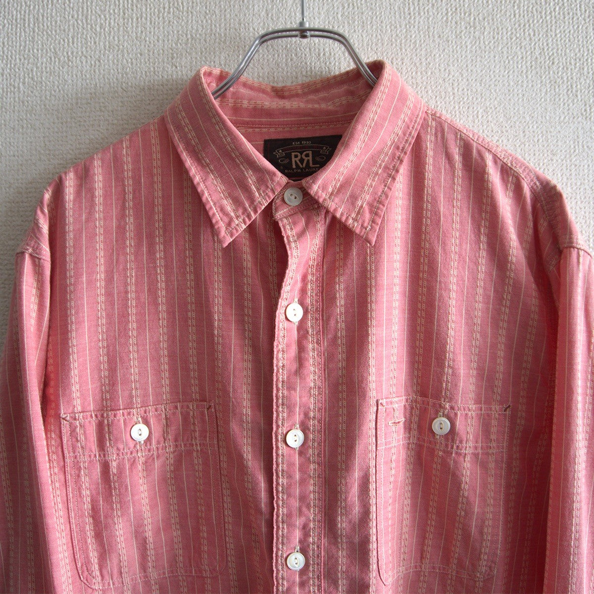 RRL Jacquard Stripe Work Shirt Size M