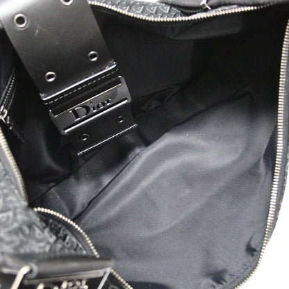 Christian Dior Trotter Canvas Half Bag Black Size ONE SIZE