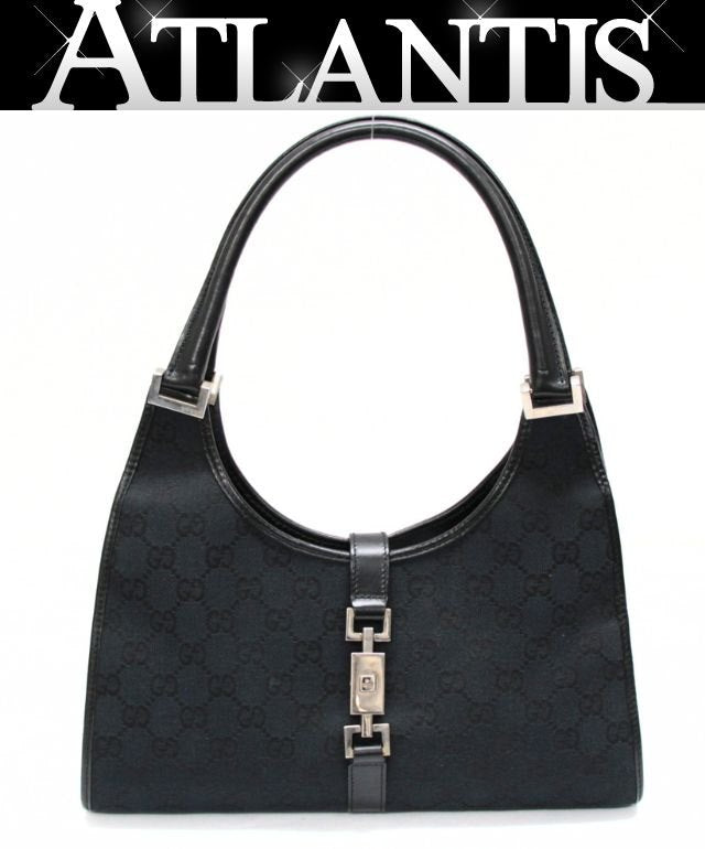 GUCCI Jackie Medium Canvas Leather Hand Bag Size ONE SIZE