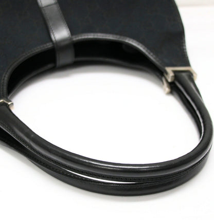 GUCCI Jackie Medium Canvas Leather Hand Bag Size ONE SIZE