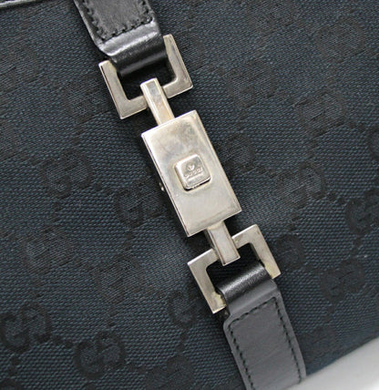 GUCCI Jackie Medium Canvas Leather Hand Bag Size ONE SIZE