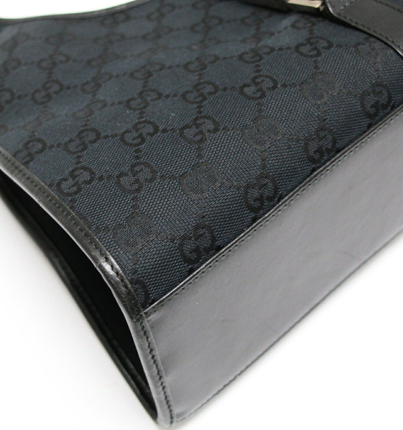 GUCCI Jackie Medium Canvas Leather Hand Bag Size ONE SIZE
