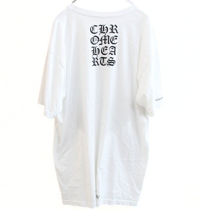 CHROME HEARTS Vertical Logo Short T-Shirt White Size XL
