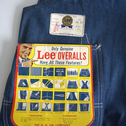 Lee 70S Oversized Denim Overalls Size 44×29