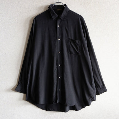Y's for Men Oversize Rayon-Silk Shirt Black Size XXL