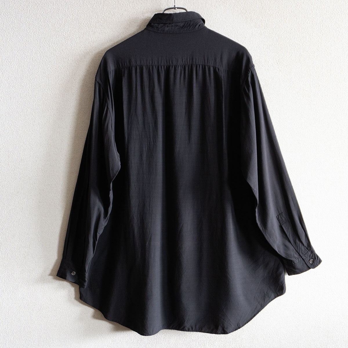 Y's for Men Oversize Rayon-Silk Shirt Black Size XXL