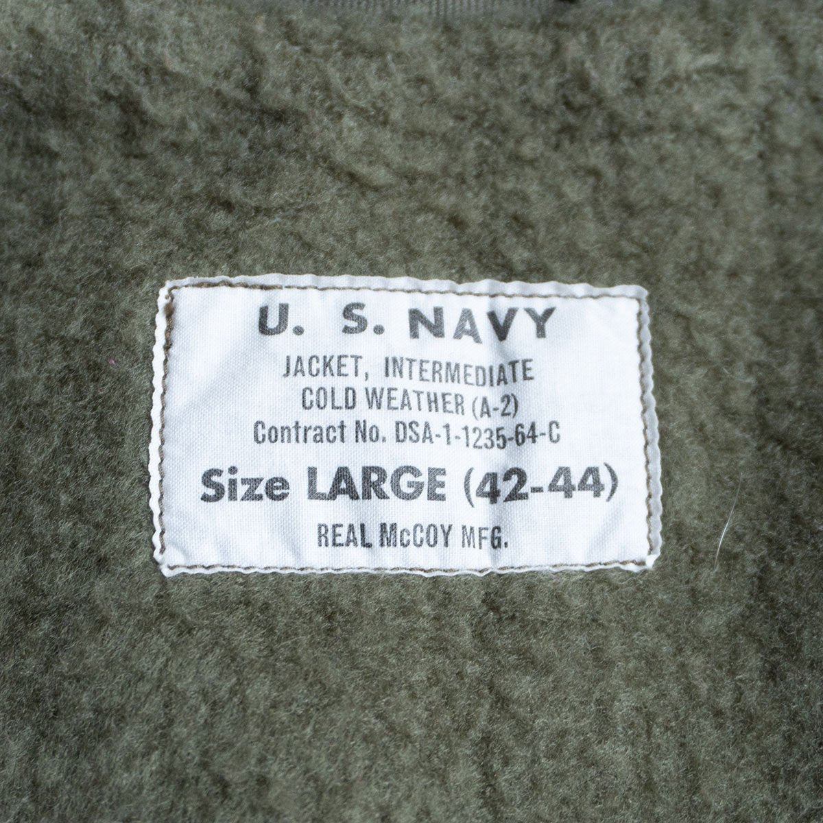 The Real McCoy's US NAVY A-2 DECK JACKET Size L