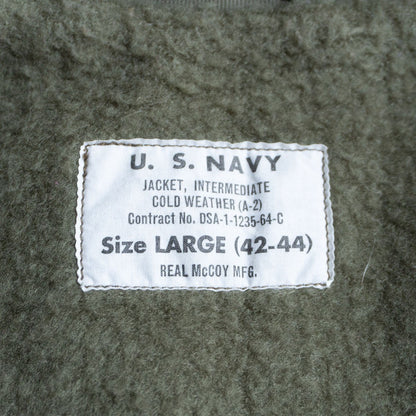 The Real McCoy's US NAVY A-2 DECK JACKET Size L