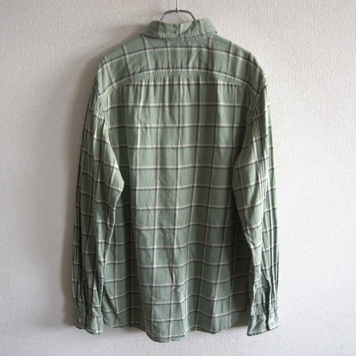 RRL Washed Flannel Shirt Side Gussets Size M