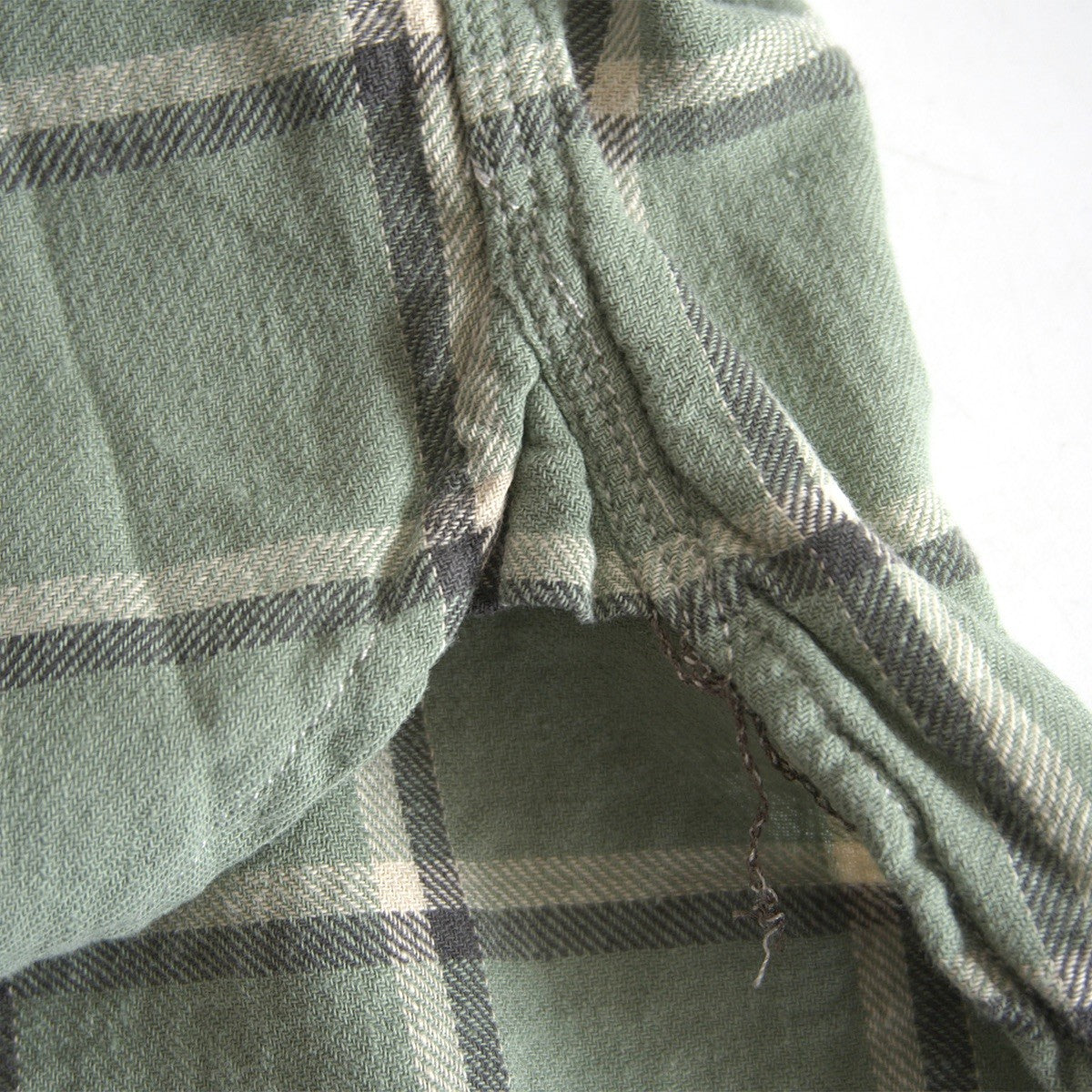 RRL Washed Flannel Shirt Side Gussets Size M