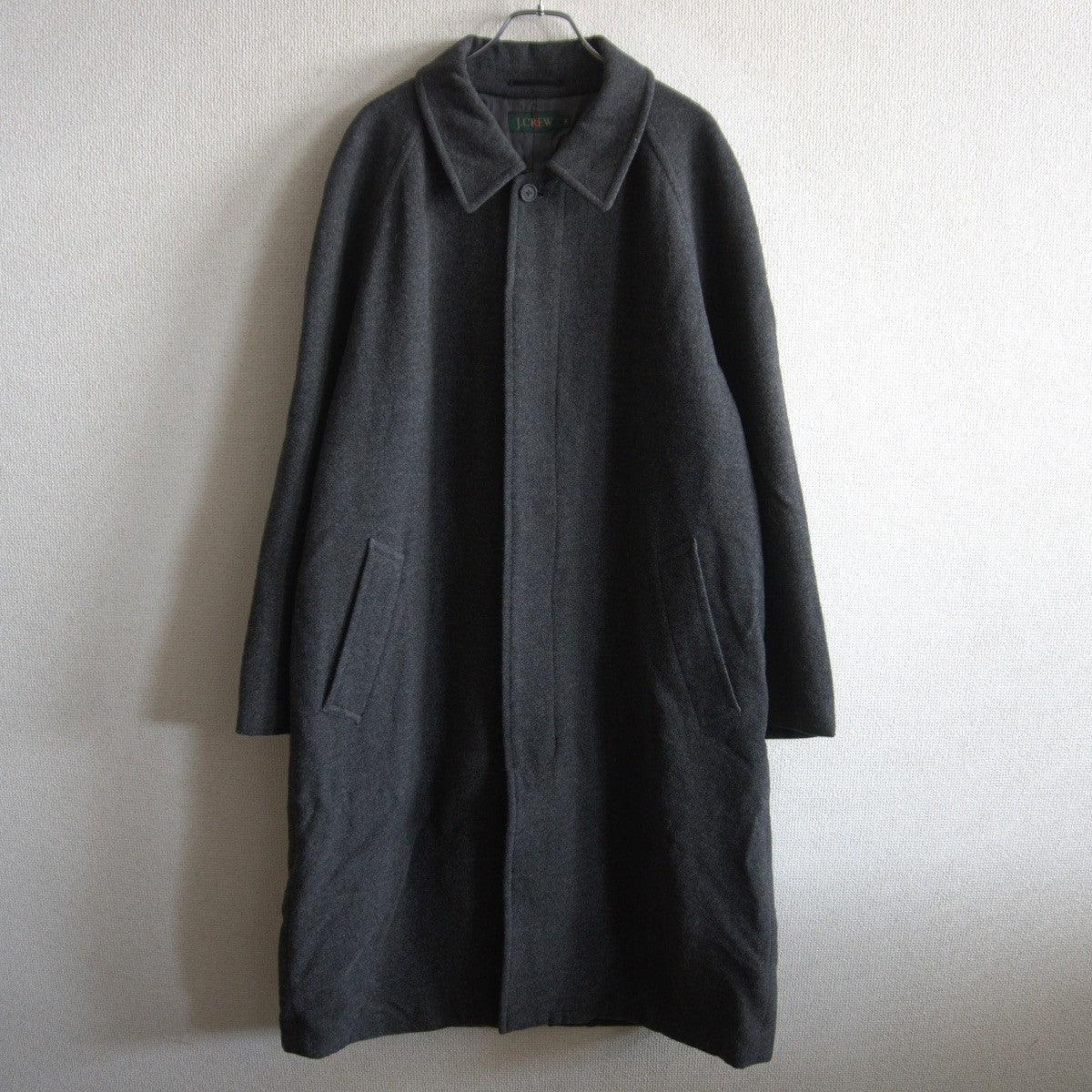 J.Crew 90S Long Wool Balmacaan Coat Size M