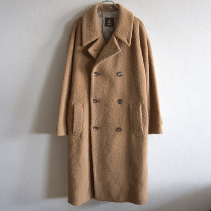 Paul Stuart Alpaca Double-Breasted Coat Brown Size 48