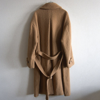 Paul Stuart Alpaca Double-Breasted Coat Brown Size 48