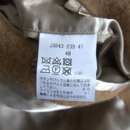 Paul Stuart Alpaca Double-Breasted Coat Brown Size 48