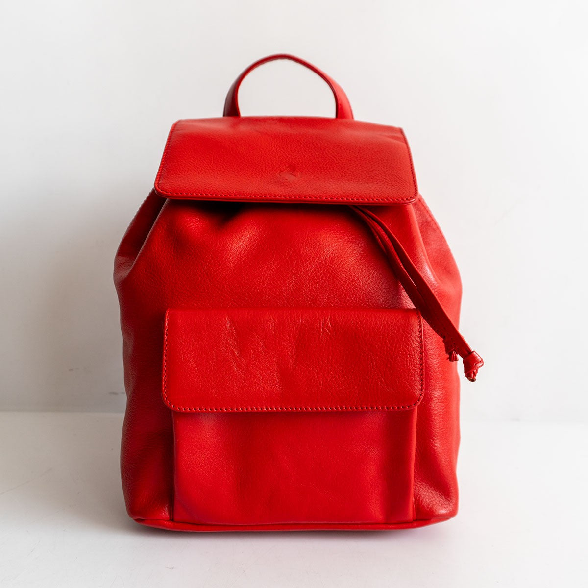 Ferrari Leather Backpack Red