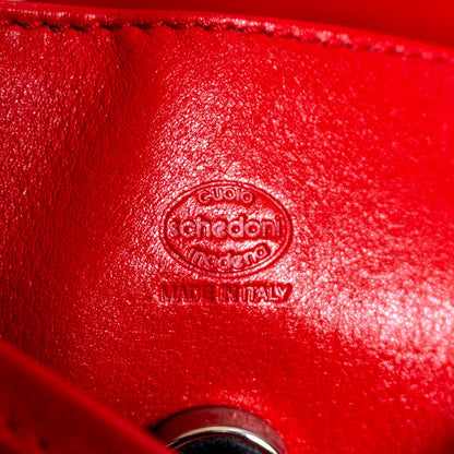 Ferrari Leather Backpack Red