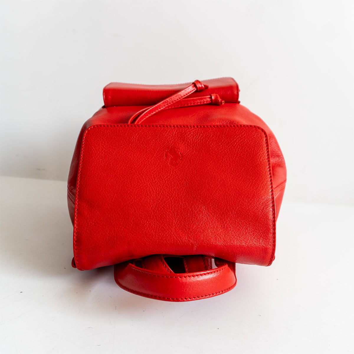Ferrari Leather Backpack Red