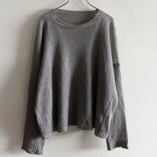 Arts & Science 24SS Linen Knit Sweater Gray Size 1