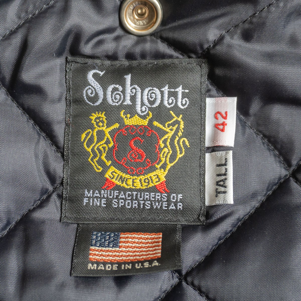 SCHOTT 613UST One Star Double Rider Black Size 42TALL