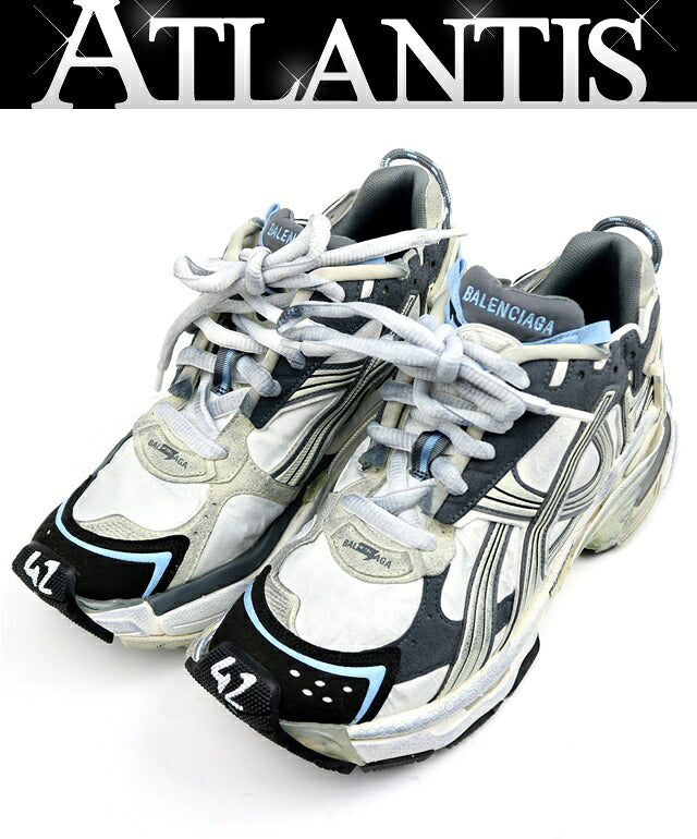 BALENCIAGA Runner Sneakers White Size EU 42