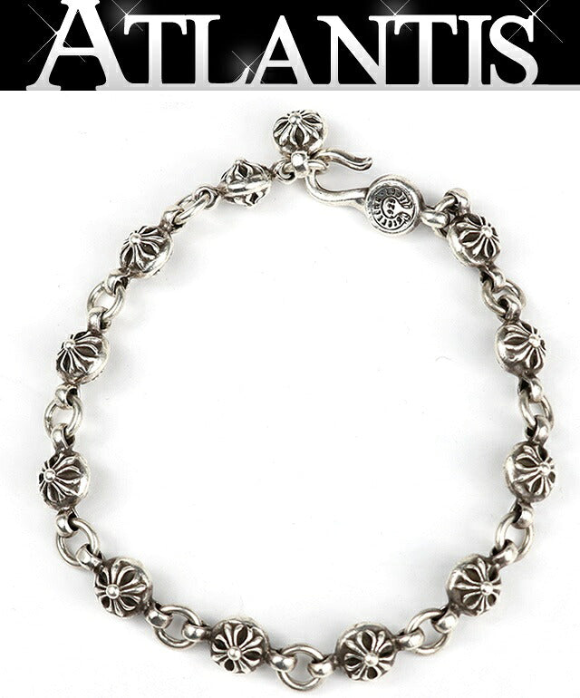 CHROME HEARTS Cross Ball #1 Bracelet Silver Size ONE SIZE