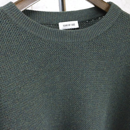 FEAR OF GOD Crewneck Knit Sweater Khaki Size M