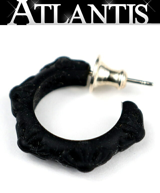 CHROME HEARTS Silicone Cross Earring Black Size ONE SIZE