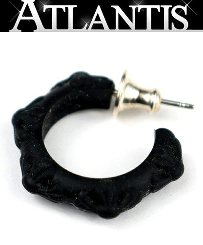 CHROME HEARTS Silicone Cross Earring Black Size ONE SIZE