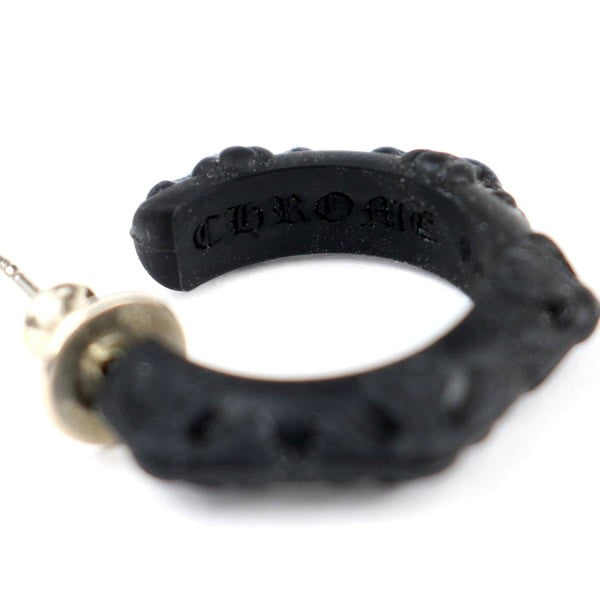 CHROME HEARTS Silicone Cross Earring Black Size ONE SIZE