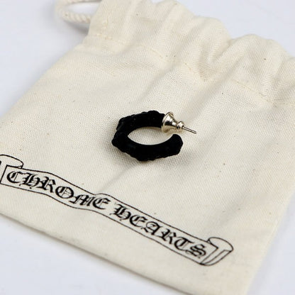 CHROME HEARTS Silicone Cross Earring Black Size ONE SIZE