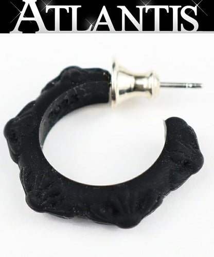 CHROME HEARTS Silicone Cross Earring Black Size ONE SIZE