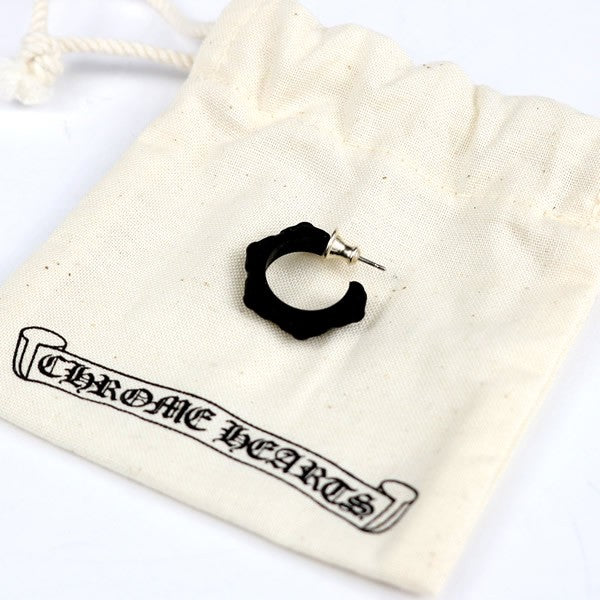 CHROME HEARTS Silicone Cross Earring Black Size ONE SIZE
