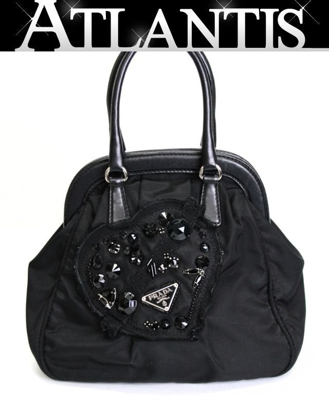 PRADA Nylon Triangle Logo Bijoux Mini Handbag Size ONE SIZE