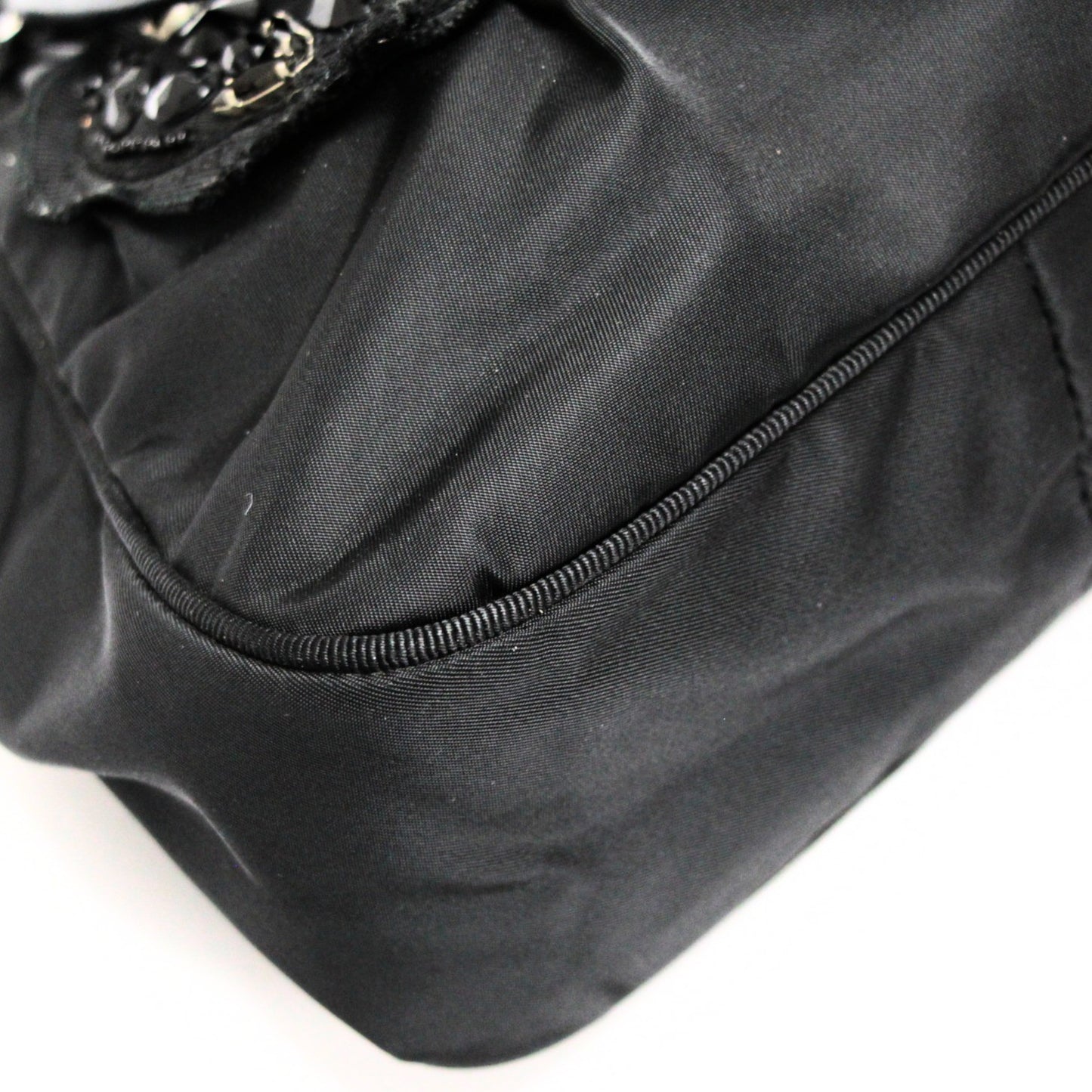 PRADA Nylon Triangle Logo Bijoux Mini Handbag Size ONE SIZE